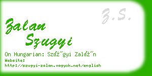 zalan szugyi business card